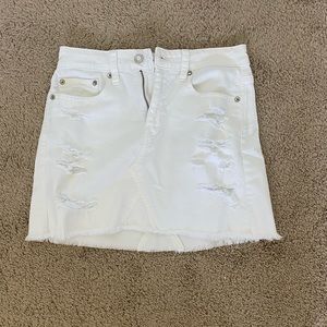 White AE denim skirt